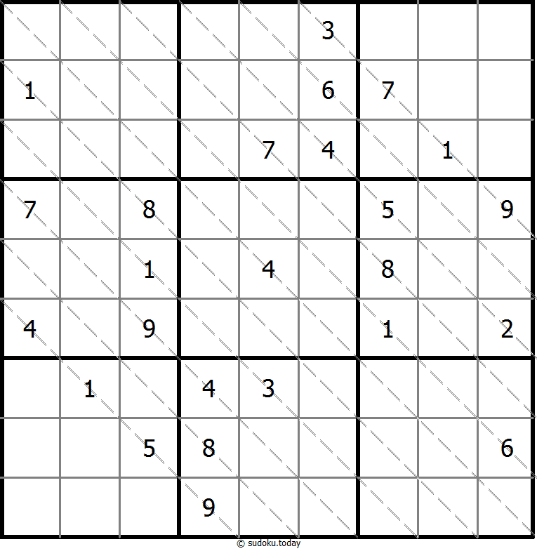 Multi Diagonal Sudoku 2025年11月8日
