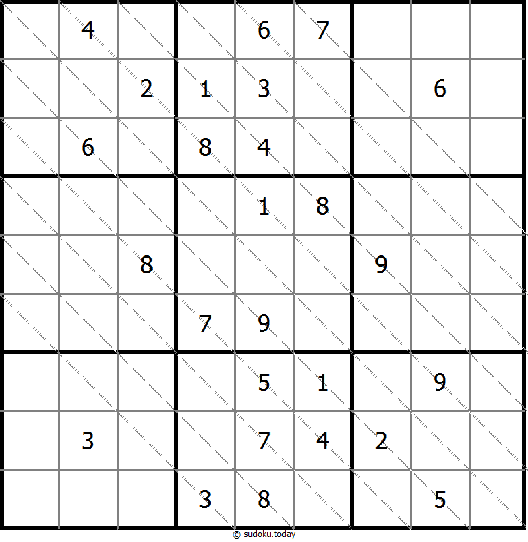 Multi Diagonal Sudoku 2025年11月1日