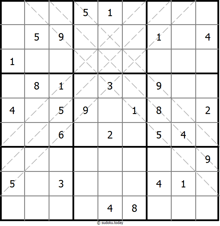 Multi Diagonal Sudoku 2025年10月27日